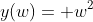 y(w)= w^2