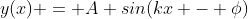 y(x) = A sin(kx - \phi)