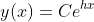 y(x)=Ce^{hx}