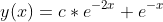 y(x)=c*e^{-2x}+e^{-x}