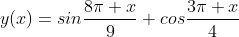 y(x)=sin\frac{8\pi x}{9} cos\frac{3\pi x}{4}