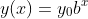 y(x)=y_0b^{x}