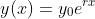 y(x)=y_0e^{rx}