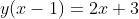 y(x-1)=2x+3
