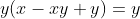 y(x-xy+y)=y