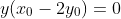 y(x_0-2y_0)=0