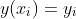 y(x_i)=y_i