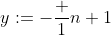y:=-\frac 1{n+1}