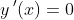 y\,'(x)=0