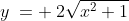 y\:= \:2\sqrt{x^2+1}