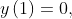 y\left(1\right)=0,