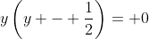 y\left(y - \frac{1}{2}\right)= 0