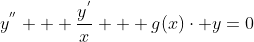 y^{''} + \frac{y^{'}}{x} + g(x)\cdot y=0