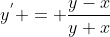 y^{'} = \frac{y-x}{y+x}