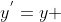 y^{'}=y 