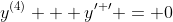 y^{(4)} + y^{\prime \prime} = 0