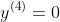 y^{(4)}=0