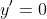 y^{\prime}=0