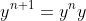 y^{n+1}=y^ny