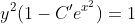 y^2(1-C'e^{x^2})=1