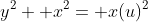 y^2+ x^2= x(u)^2