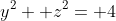 y^2+ z^2= 4