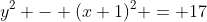 y^2 - (x+1)^2 = 17