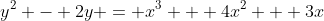 y^2 - 2y = x^3 + 4x^2 + 3x