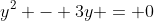 y^2 - 3y = 0