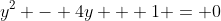 y^2 - 4y + 1 = 0