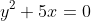 y^2+5x=0