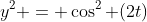 y^2 = \cos^2 (2t)