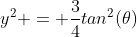 y^2 = \frac{3}{4}tan^2(\theta)