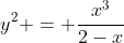 y^2 = \frac{x^3}{2-x}