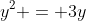 y^2 = 3y