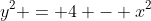 y^2 = 4 - x^2