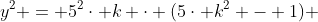 y^2 = 5^2\cdot k \cdot (5\cdot k^2 - 1) 