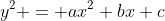 y^2 = ax^2+bx+c