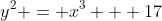 y^2 = x^3 + 17