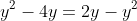 y^2-4y=2y-y^2