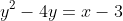 y^2-4y=x-3
