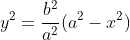 y^2=\frac{b^2}{a^2}(a^2-x^2)