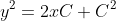 y^2=2xC+C^2