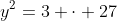 y^2=3 \cdot 27