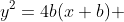 y^2=4b(x+b) 