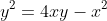 y^2=4xy-x^2