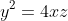 y^2=4xz