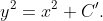 y^2=x^2+C'.