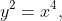 y^2=x^4,