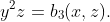 y^2z=b_3(x,z).
